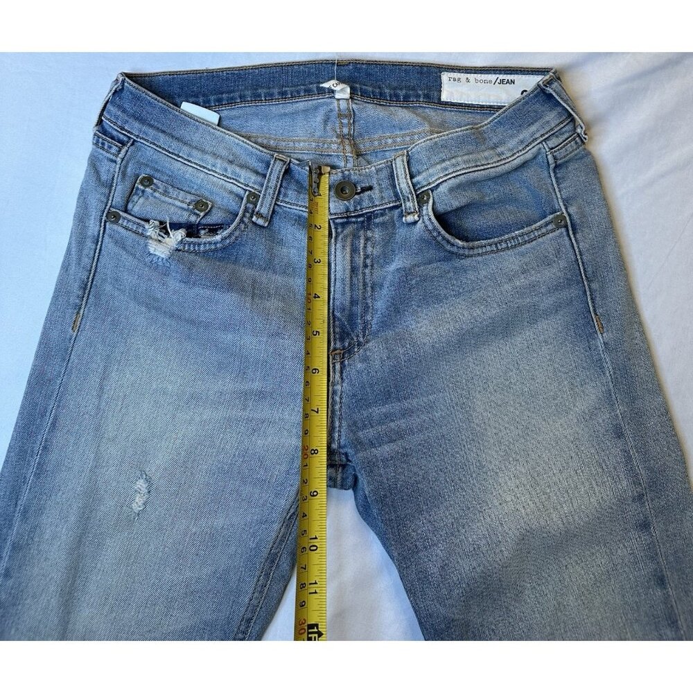 rag & bone Dre Capri Jeans Womens 27 Distressed Made in USA Frayed Raw Hem - Picture 7 of 10